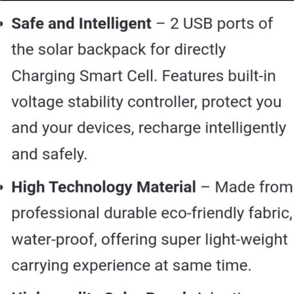 Solar backpack - Picture 8 of 9